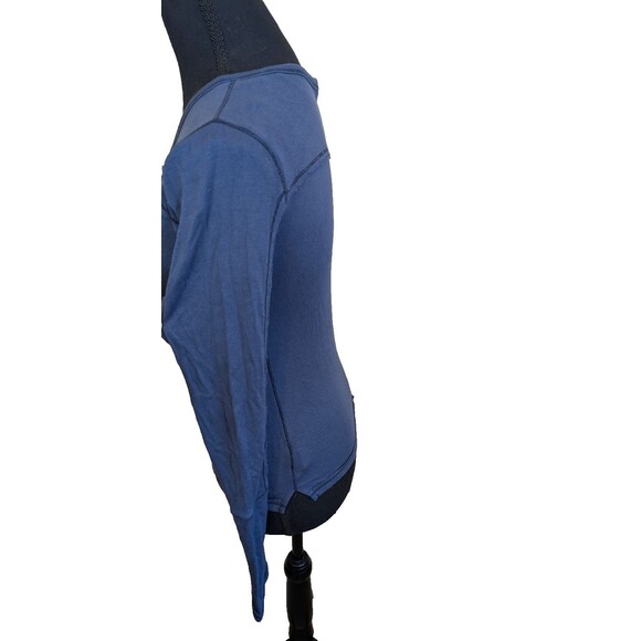 We the Free Megs Up All Night Henley Top Ribbed Snap Button Slim Fit Y2K Small - Picture 4 of 12